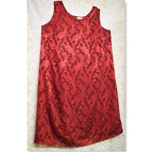 Inner Image Womens Plus Size 22/24 Vintage Red Nightie Dress Sheer Whimsygoth